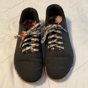 NoBull Black Daisy Trainers